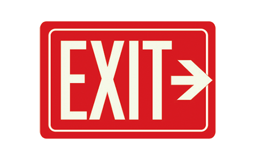 Red exit