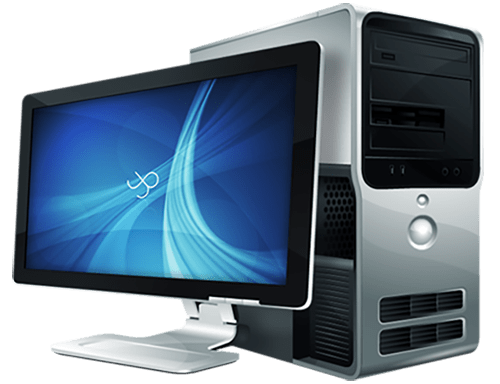 Monitor y torre de PC