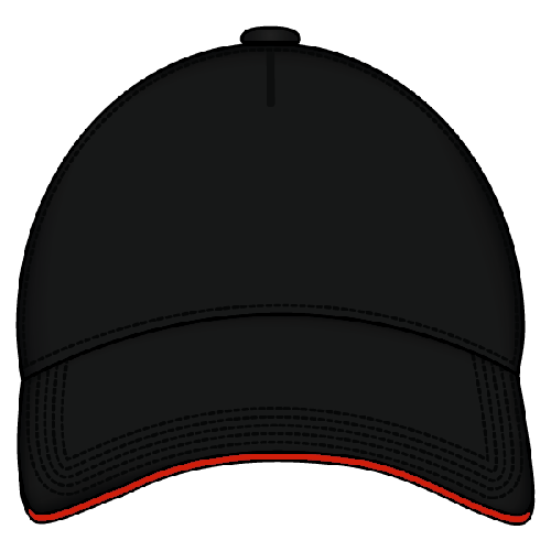 Gorra negra rojo hombre